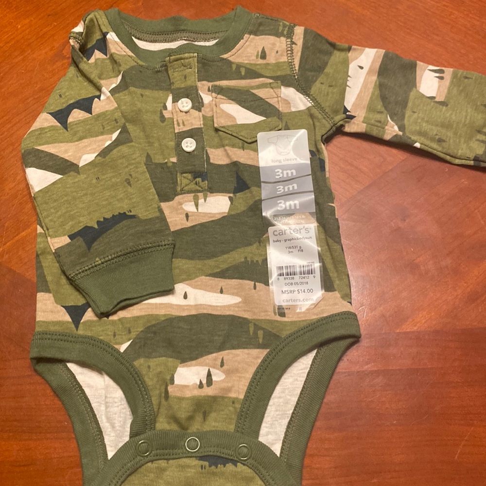 Outdoorsy long sleeved onesie